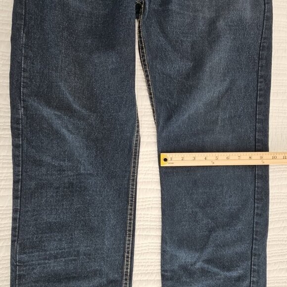 Moda Relaxed Fit Jeans Men's 38x32 Straight Leg Medium Rise Dark Wash Stretch` - Picture 11 of 16